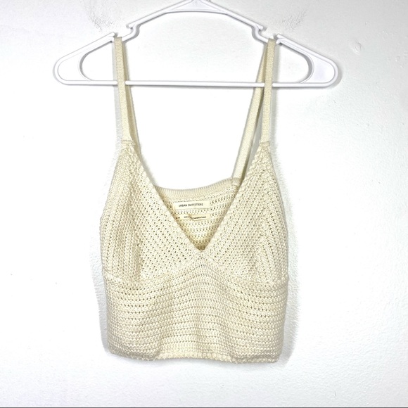 Urban Outfitters Tops - URBAN OUTFITTERS Crochet Crop Top Cami Grannycore Knitted Medium NWOT